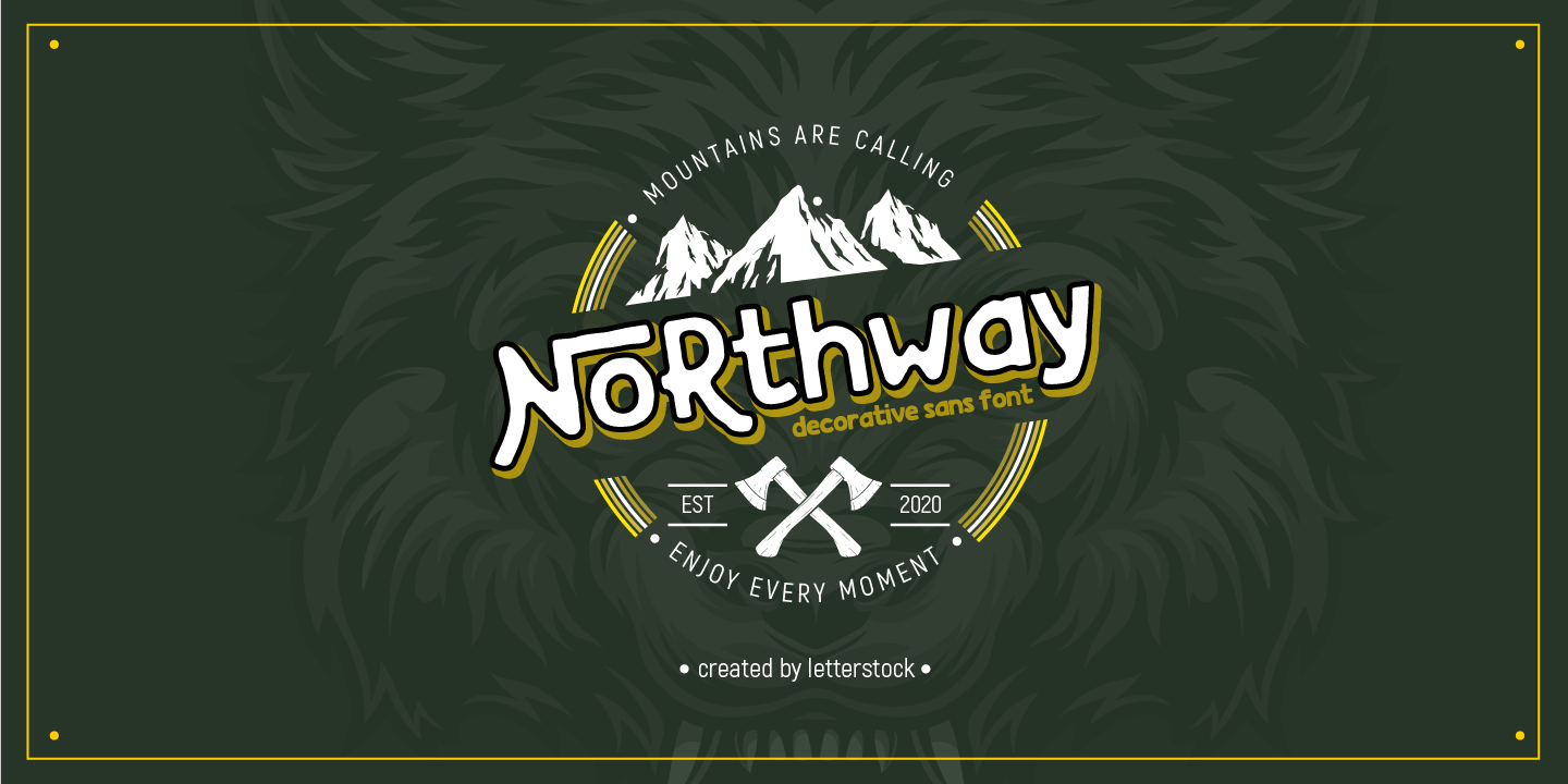 Пример шрифта Northway